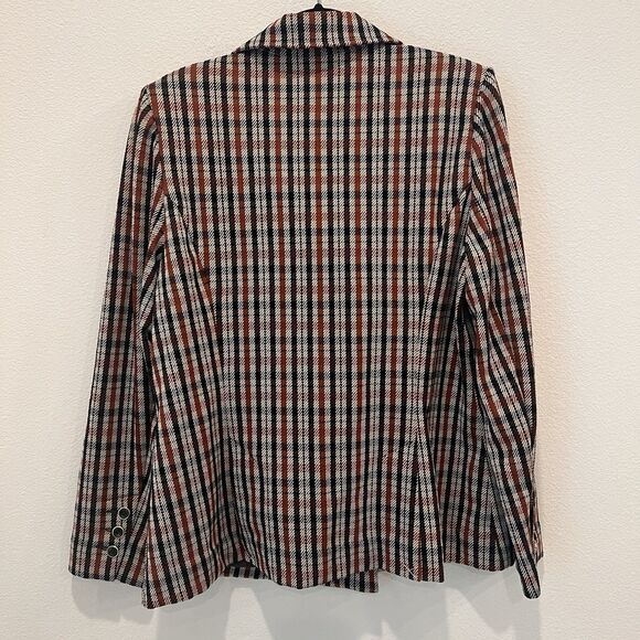 Cabi Jazzy Jacket Toffee Plaid Double Breasted Tartan Blazer 4118 Women Large - Picture 7 of 11